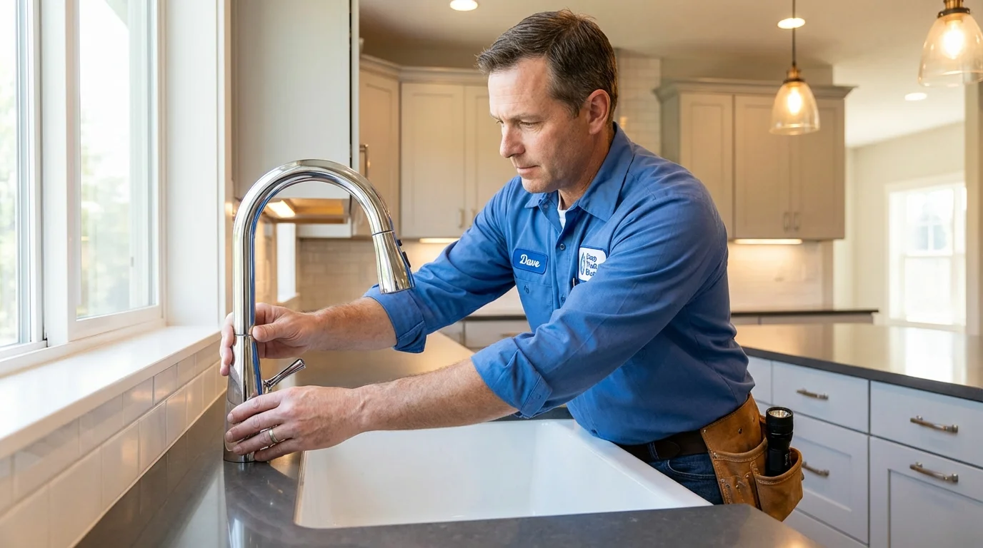 Kitchen faucet installation by Johns Plumbing LLC in Ennis